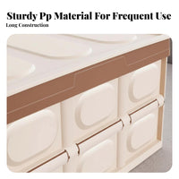 Large Capacity Foldable Storage carrier Multi-Functional foldable Compartment container Portable Trunk Organizer resilient Construction for Families, journeyers, Commuters, highway journeys, journey, Shopping, outdoor dining