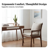 Nordic Design Wooden Armchair sturdy Wood Frame Single Person Seat Modern Minimalist design Indoor Furniture Ergonomic spinerest for Apartment Dwellers, Homeowners, Professionals, Dining Room, Home Office, perusing corner, Small Spaces