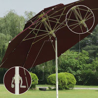 Tilt-Adjustable Patio Umbrella Large Patio Umbrella with Tilt Sun Shading for Homeowners, Vendors, Garden, Backyard, Beach