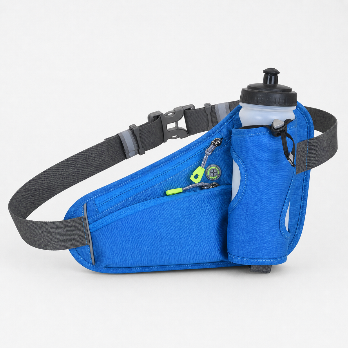 Lightweight Water-Resistant Sports Waist Pack with Phone Pocket and Bottle Holder