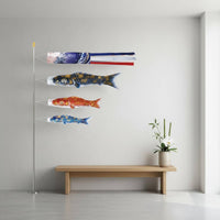 Japanese Carp Windsock Streamer Colorful Japanese Carp Windsock Koi Fish Flag for Outdoor