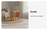 Modern Minimalist Design dual-level circular table Nordic design 2-Tier Round Stand Space-Saving Nightstand multipurpose Use for Apartment Dwellers, Homeowners, Students, Living Room, Bedroom, Small Spaces, Entryway