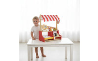 Sandwich Stall Toy Realistic Design Wooden Burger Stand Smooth Edges Playful Meal Set Stall for Children and Girls, Kids