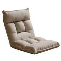 Removable and Washable Cover Single Person Bay Window Seat High-Density Foam Filling Adjustable Floor Lounger Breathable Textile Reclining Floor Chair with Back Support Anti-Pilling Material for Balcony, Bedroom, Living Room