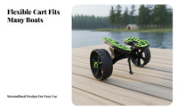 Kayak Cart Sturdy Duty Beach Kayak Trolley Boat Transport Trolley Lightweight Adjustable Boat Carrier Rust Resistant for Boaters