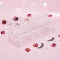 Transparent Eyelash Tweezer Stand Space-Saving Beauty Storage