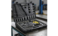 Polished Chrome Socket Wrench Set Socket Set with Case Ergonomic Tools Portable for Homeowners