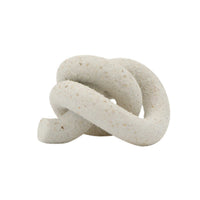 Sculpture with Knot Form Speckled Knot Ornament Minimalist for Shelf Styling