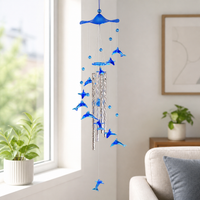 Wind Chimes, 75cm Acrylic Suncatcher for Window, Handmade Outdoor Home Decor, Door & Window Hanging Chimes