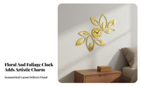 Modern Design Acrylic Foliage Wall Clock Adjustable Size DIY Mirror Wall Clock Silent Movement for Homeowners, Family, Bedroom, Office