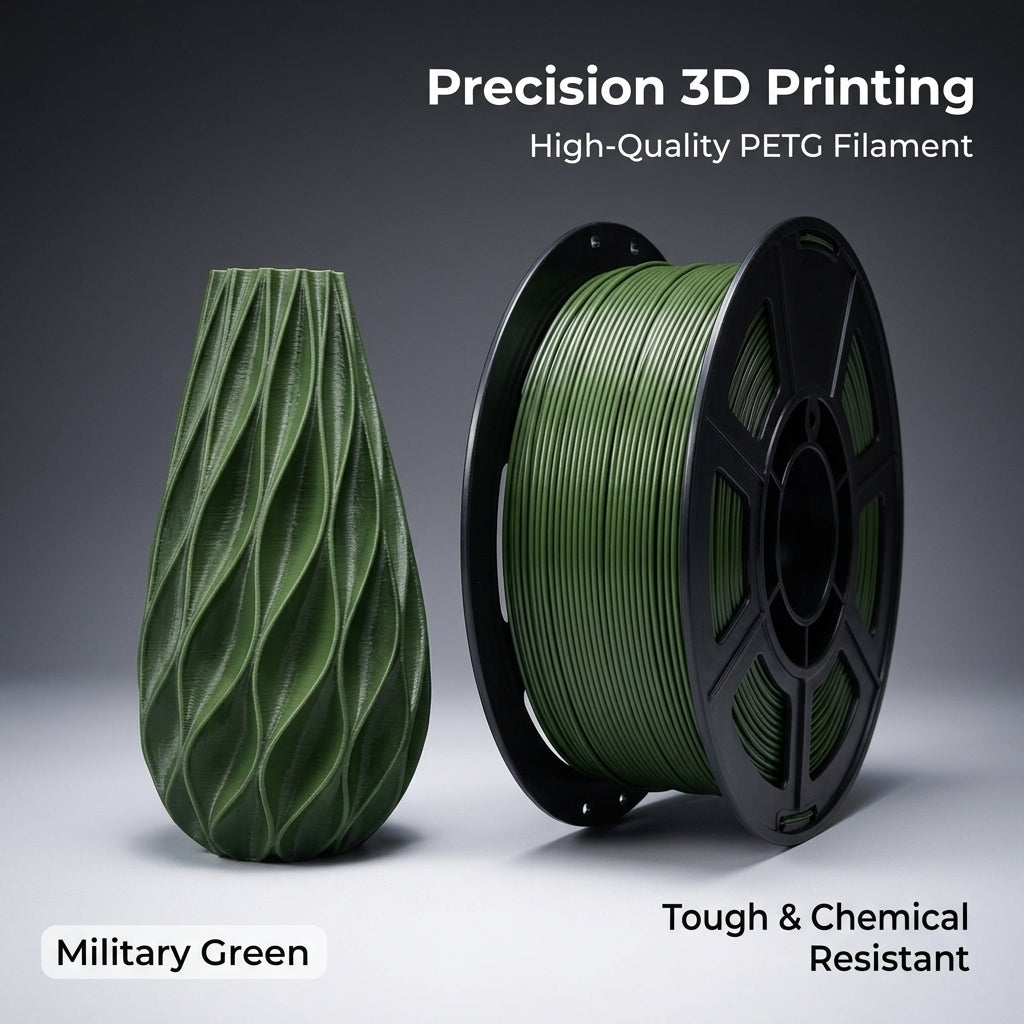 PETG Filament 1.75mm for Printer, High Toughness 1kg Spool, Dimensional Accuracy +/- 0.02mm