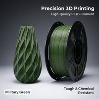 PETG Filament 1.75mm for Printer, High Toughness 1kg Spool, Dimensional Accuracy +/- 0.02mm