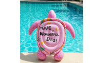 Turtle Floating Inflatable Pool Lounger Giant Turtle Pool Lounger Inflatable Water Lounger Sturdy Lightweight for Adults, Beach