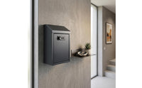 Compact Mailbox with Combination Lock Metal Wall Mailbox Secure Letterbox Modern for Entryways, Apartments, Offices