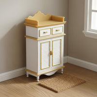 Miniature Footwear Storage Realistic Detail 1:12 Scale Dollhouse Cabinet Functional Opening Doors Model Building Supply for Hobbyists