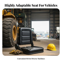 Forklift Driver Seat Adjustable Loader Driver Seat Thickened Leather Vehicle Part for Construction Site, Warehouse, Farm