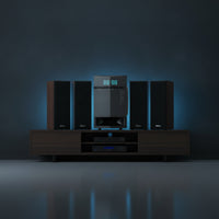 Speaker System with Wooden Cabinet Triple Driver Speaker with Woofer Computer Speakers for Home TV, Desktop