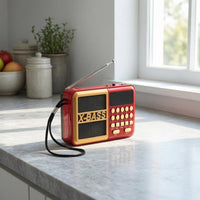Telescopic Antenna Radio Stereo Radio Front Speaker Grille Portable Radio Button Control Panel Broadcast Receiver Display Window