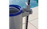 Anti-Clog Pool Skimmer Basket Easy to Clean Pool Debris Strainer Automatic Cleaning Through-Wall Skimmer Basket Swivel Handle for Outdoor