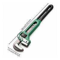 Quick-Style Adjustable Straight Pipe Wrench Heavy-Duty Pipe Wrench with Serrated Gripping Surfaces Industrial Tool Sturdy for Homeowners