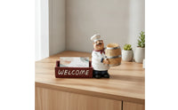 Chef Skewer Holder Tabletop Chef Figurine Funny for Cafe