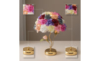 Elegant Rose Petal Lamp Unique Table Lamp with Flower Shade Soft Floral Desk Light Cozy for Living Room, Wedding