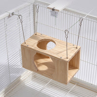 Ventilated Hanging Pet House with Chains Breathable Suspended Hamster Nest Comfortable Mouse Hideaway Safe for Guinea Pigs