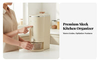 Rice Dispenser Food Grade Material Sealed Rice Storage Bin Single Press Dispense for Narrow Areas, Pantry