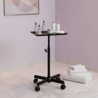 Salon Rolling Tray on Wheels with Adjustable Height, Hair Stylist Tray
