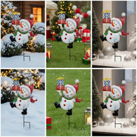 Snowman Garden Stake Christmas Snowman Stake Decoration Yard Decor Holiday Outdoor