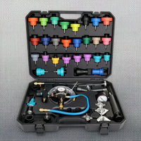 Radiators Pressure Tester Kit with Case Portable Radiators Pressure Tester Kit Cooling System Leak Troubleshooter for Auto Repair Shops, Garages