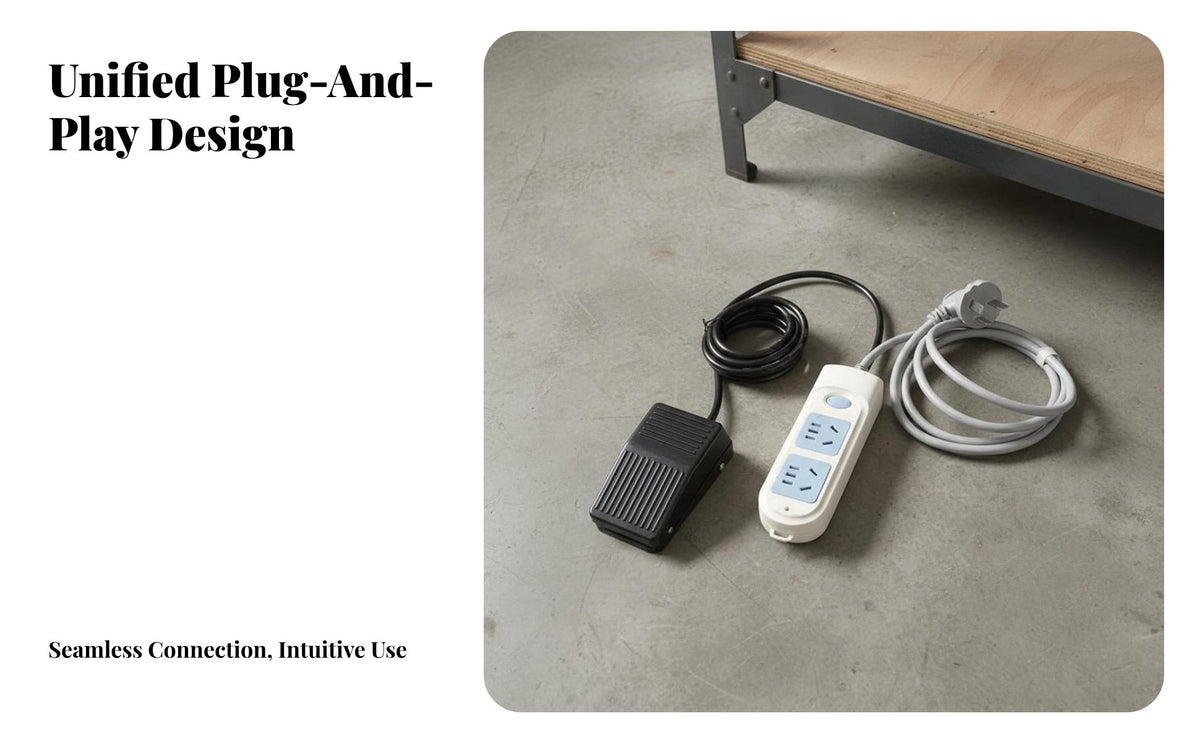 Heavy-Duty Machine Tool Foot Switch Anti-Slip Design Foot Pedal Power Switch Sturdy Construction Electrical Supply Easy to Use for Factory Workers, Technicians, DIY Enthusiasts, Workshop, Production Line, Garage, Home Improvement