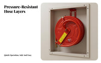 Brass Nozzle Fire Hose Reel High Pressure Resistant Fire Hose Reel Set Leak-Proof Design Firefighting Tool for Homeowners, Building Managers, Property Owners, Residential Buildings, Warehouses, Shopping Malls, Parking Garages