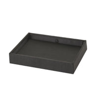 Black Jewelry Display Tray Brushed Jewelry Organizer Tray Rectangular Low-Profile for Showcase