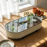 Reptile Enclosure with Wheels Open-Top Tortoise Tub with Casters Turtle Breeding Box Corrugated Reptile Breeding Box for Patio
