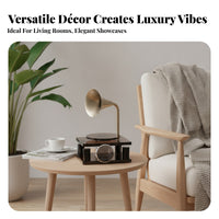 Square Foundation Decoration Tabletop Gramophones Metal Speaker