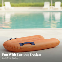 Side Handles Aquatic Play Item Tropical Style Inflatable Surfboard Toy