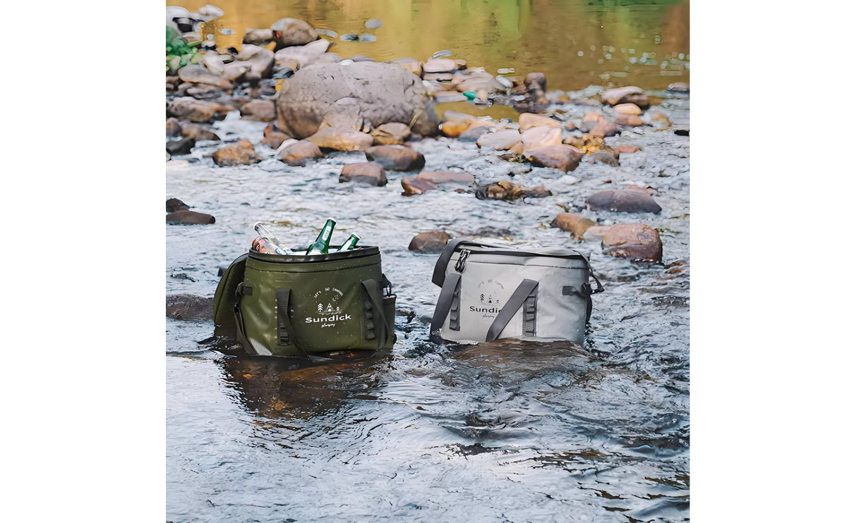 Insulated Soft Cooler Bag Waterproof Zipper Soft Sided Cooler Multiple Carry Options 20L Portable Ice Chest Built-in Bottle Opener for Barbecue