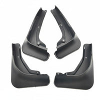 4 Pieces Matte Wheel Arch Mudguard Curved Black Mudguard Raised Edges Mud Flap Set Pre-Formed Holes