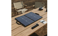 Quick Charge 3.0 40W Folding Solar Panel High Conversion Performance Foldable Solar Panel Built-in Stand Emergency Power Supply IP67 Waterproof for Hikers, Camping