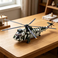 Naval Sovereign Helicopter Model with Navy Markings Detailed Helicopter with Main Rotor Toy for Collectors