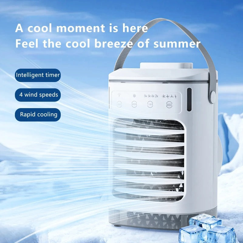 Rechargeable Desktop Cooling Fan with Mist Spray