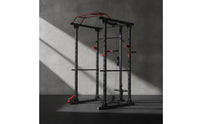 Power Cage with Pulley System Space-Saving Squat Rack with Pulley System Versatile Multi-Function Training Rack for Fitness Enthusiasts, Home Gym