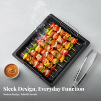 Thickened Design Non-Stick Grill Pan Easy to Clean Metal BBQ Tray Heavy-Duty for Camping