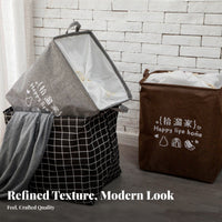 Foldable Clothes Chest with view panel Breathable textile Storage container for home dwellers