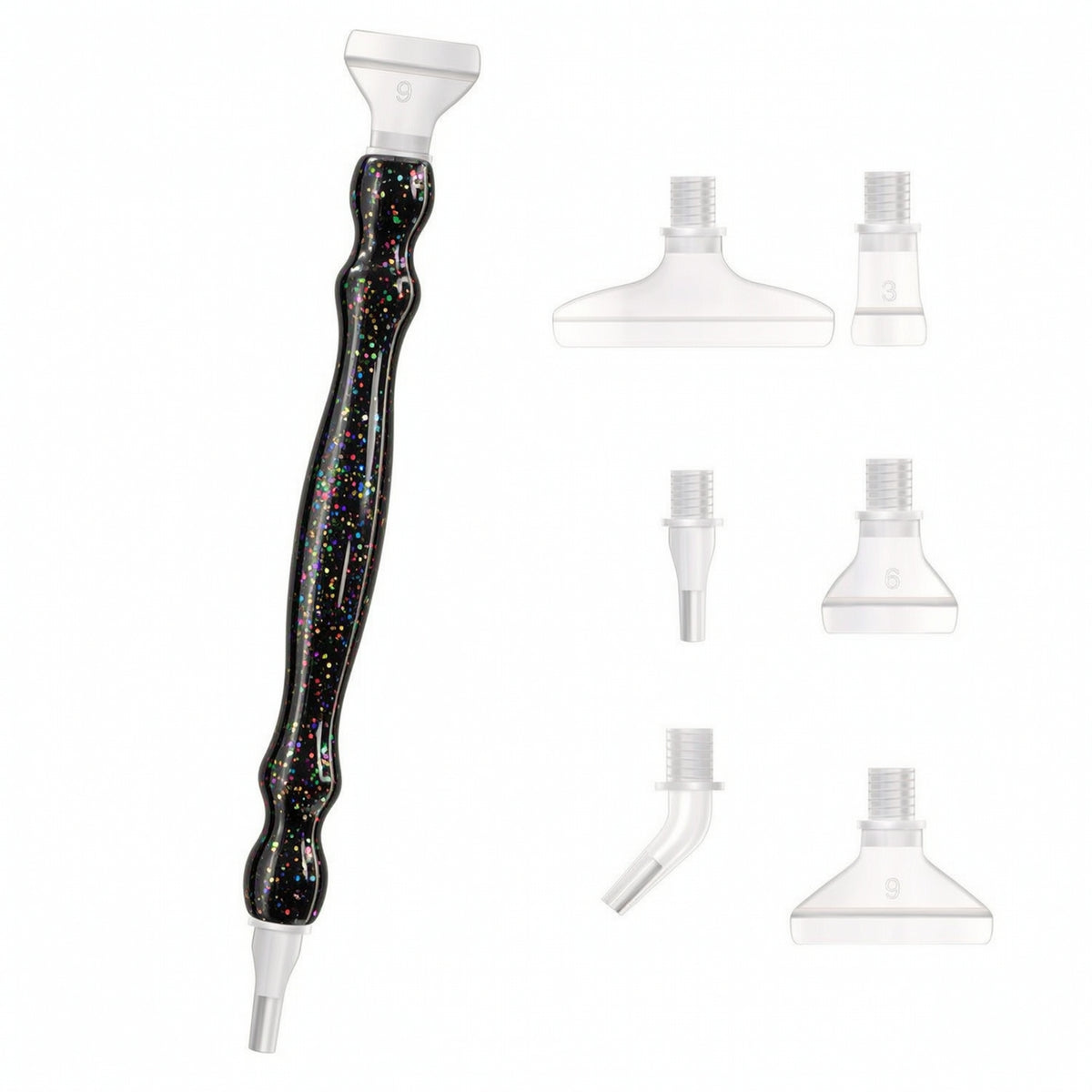 Threaded Diamond Painting Pen with Interchangeable Heads Ergonomic Diamond Painting Pen Comfortable Craft Tools Easy-Grip for Hobbyists