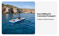 Foldable Inflatable Fishing Platform High Buoyancy Inflatable Floating Dock Heavy-Duty PVC Material Drop-Stitch Floating Platform Anti-Slip Surface for Anglers, Boaters, Boating, Lake, Swimming