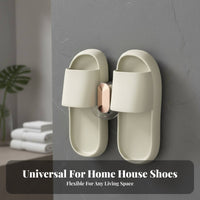Wall Mounted Slipper Holder Drill Installation Washroom Slipper Organizer Space-Saving Wall Mounted Shoe Rack for Entryway, Bedroom, Cabinet Side