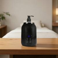 Touch-Controlled Massage Oil Heater Adjustable Temperature Massage Oil Warmer Digital Lotion Warmer with Pump Electric for Estheticians, Spa Owners