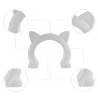 Cat Door Insert Easy to Install Pet Door with Cat Ears Long-Lasting Rigid for Cats, Wooden Doors, Apartments